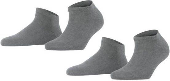 FALKE Happy DP sneakersokken set van 2 grijs