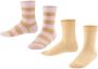 Falke Happy Stripe sokken set van 2 lichtroze beige Katoen 23-26 - Thumbnail 1