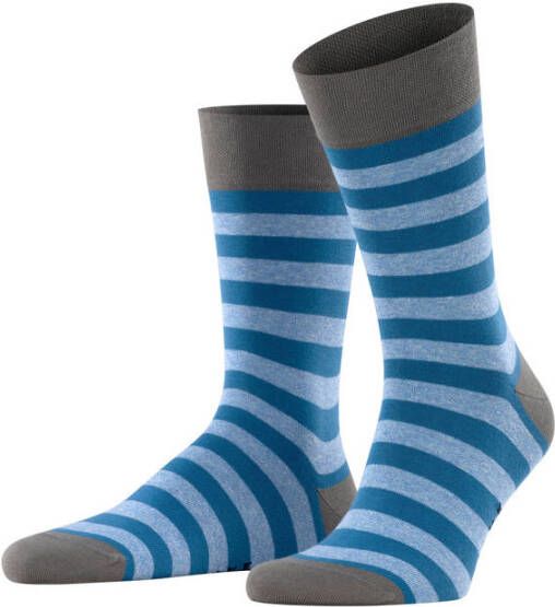 FALKE Sensitive Mapped Line sokken blauw
