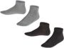 Falke sneakersokken set van 2 grijs zwart Katoen 31-34 - Thumbnail 1