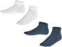 Falke sneakersokken set van 2 wit donkerblauw Katoen 27-30 - Thumbnail 1