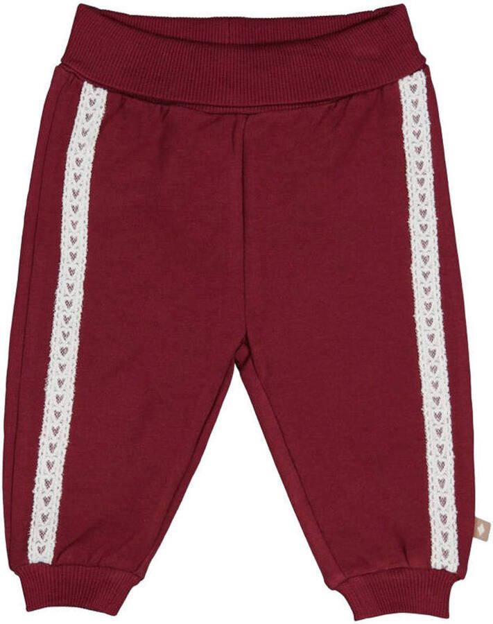 Feetje sweatpants My Little Love bordeaux wit