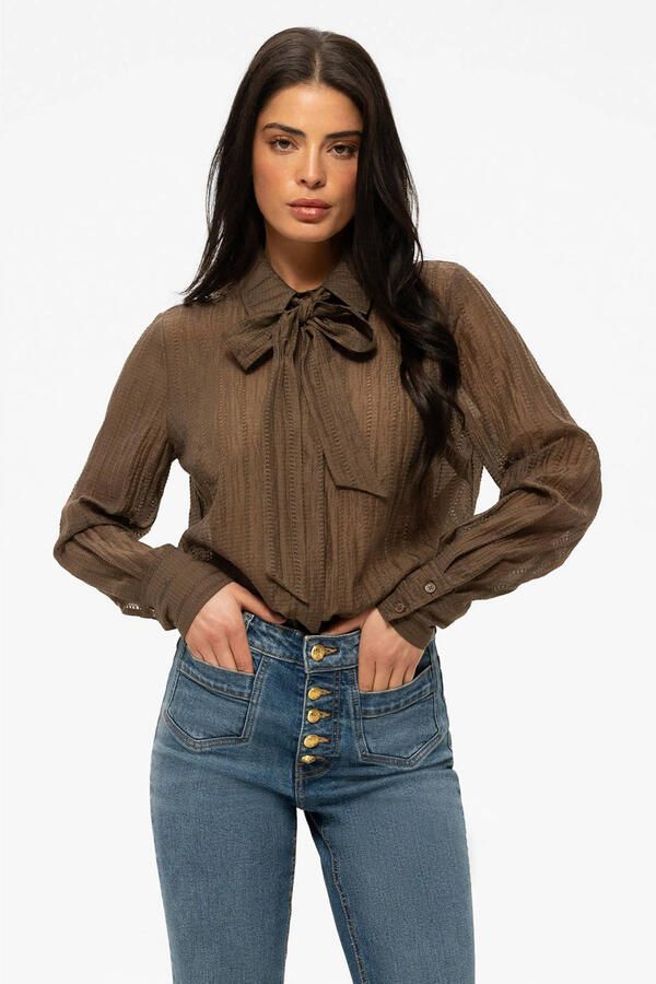 Fifth House blouse donkerbruin