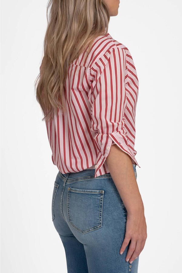 Fifth House gestreepte blouse lichtroze - Foto 2