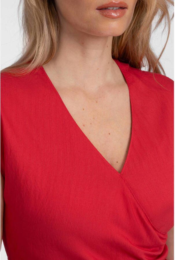 Fifth House overslagtop met plooien rood - Foto 2