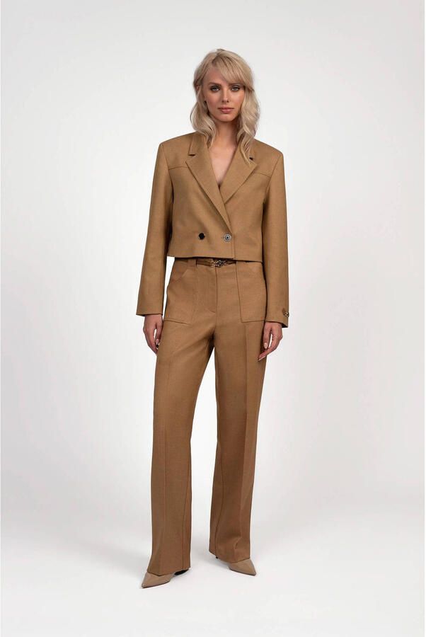 Fifth House straight regular waist pantalon camel