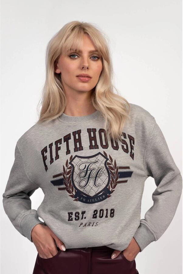 Fifth House sweater grijs