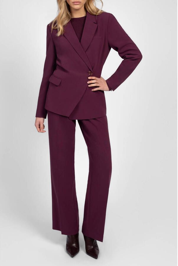 Fifth House wide leg broek donkerrood