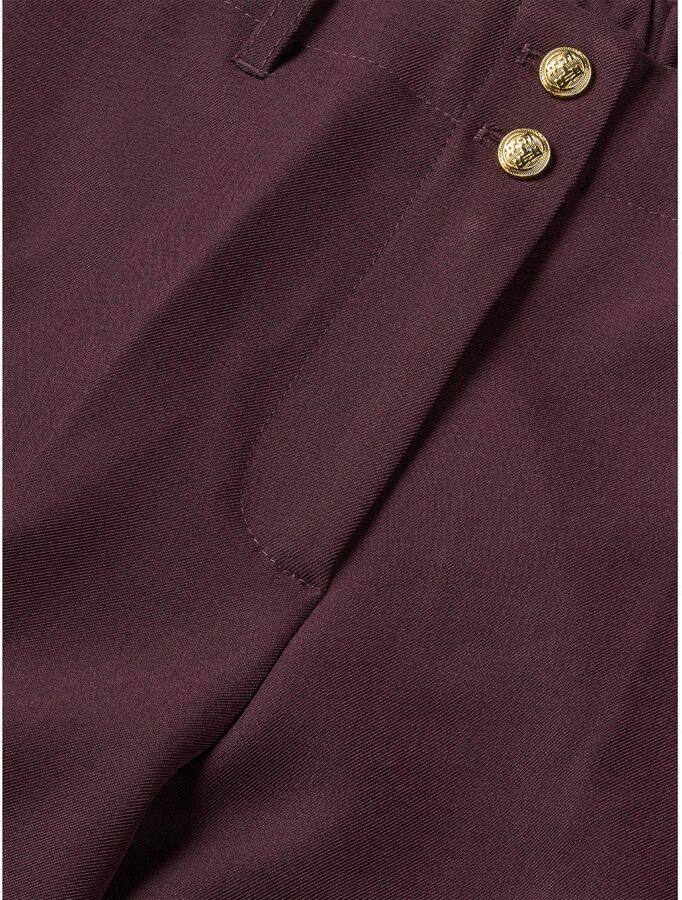 Fifth House wide leg regular waist broek donkerrood - Foto 2