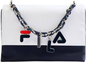 Fila crossbody tas met logo donkerblauw wit