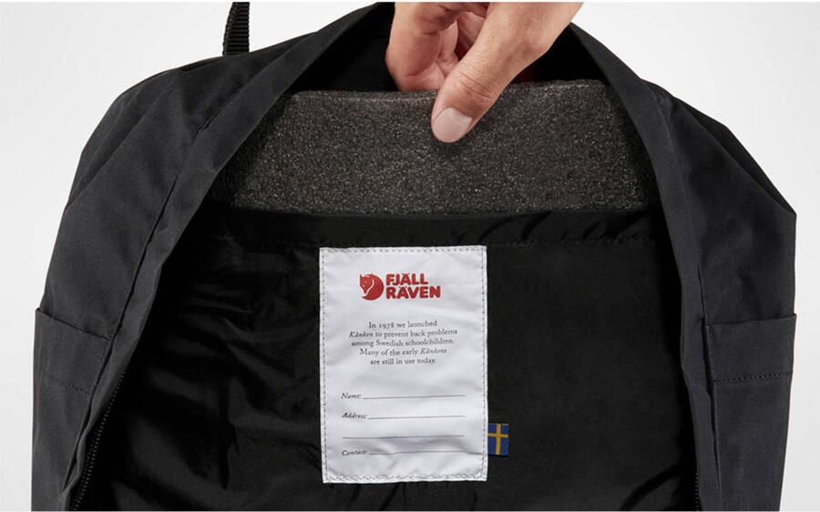 Fjällräven Zwarte stoffen rugzak met meerdere zakken Black Unisex
