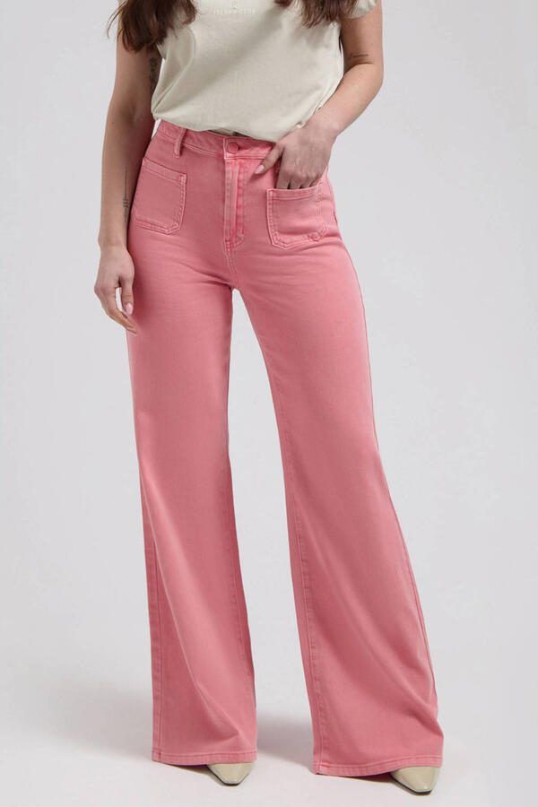 Florez Ana Flared Pocket flared jeans koraalrood