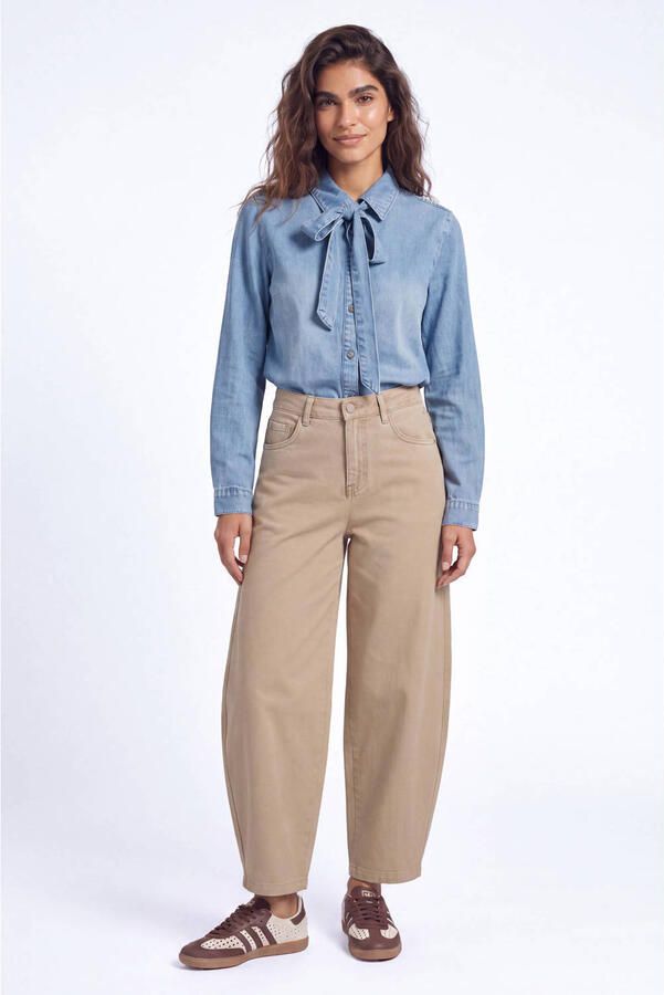 Florez barrel jeans zand - Foto 3