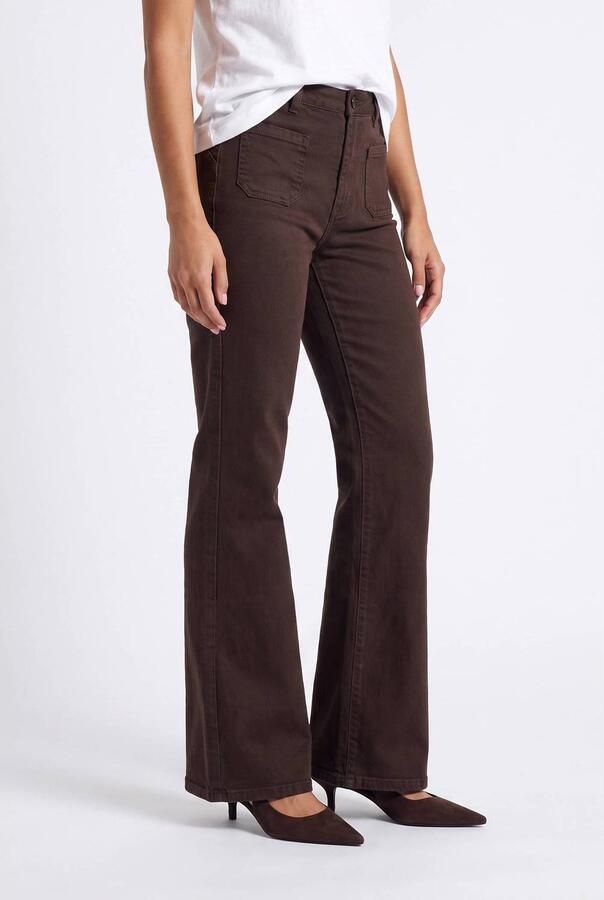 Florez flared jeans donkerbruin - Foto 3