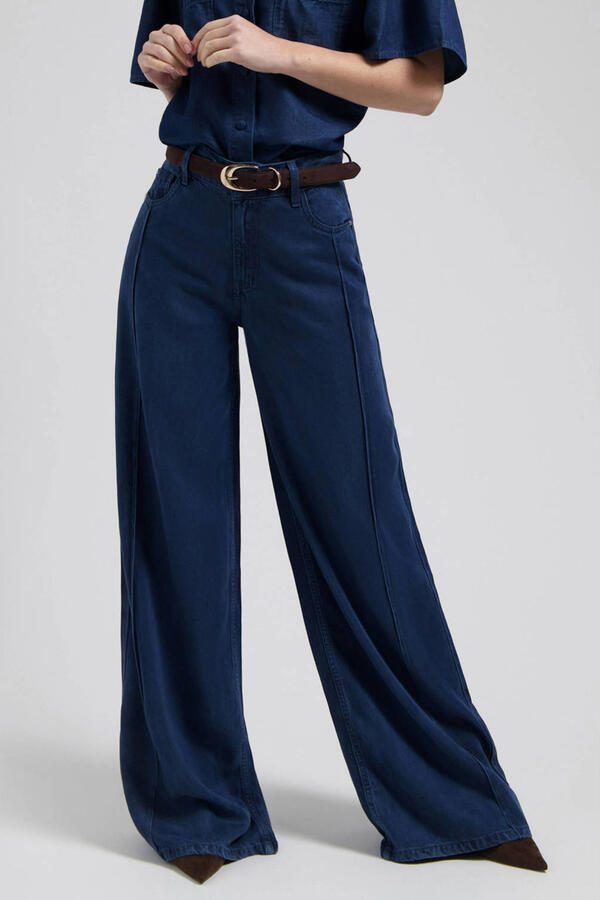 Florez Riley Wide Leg wide leg jeans dark blue denim