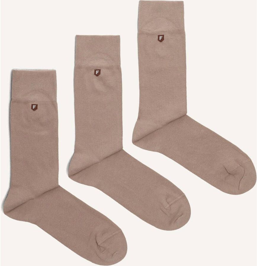 Floris van Bommel Sokken De Katoener Beige