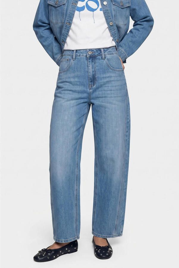 FLURESK barrel jeans middelblauw