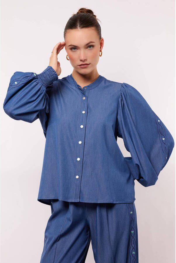 FLURESK blouse donkerblauw