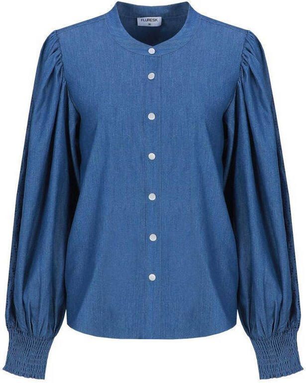 FLURESK blouse donkerblauw - Foto 3