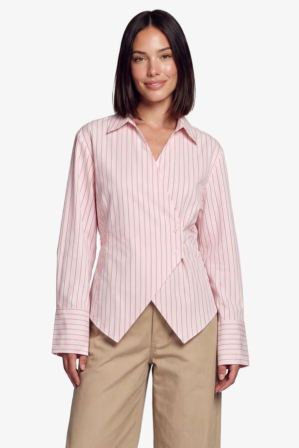 FLURESK blouse met krijtstreep roze - Foto 2