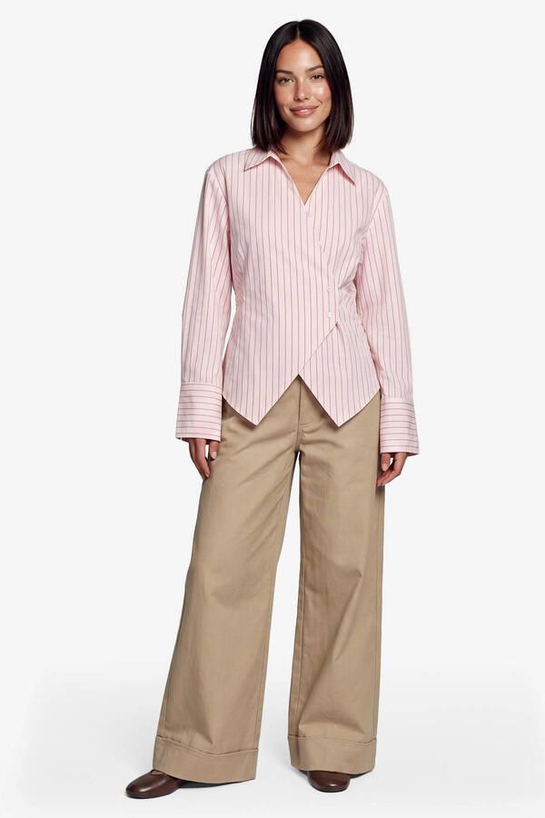 FLURESK blouse met krijtstreep roze - Foto 3