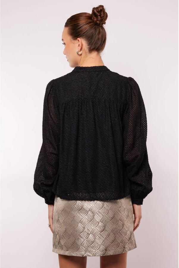 FLURESK blouse zwart met lurex - Foto 3