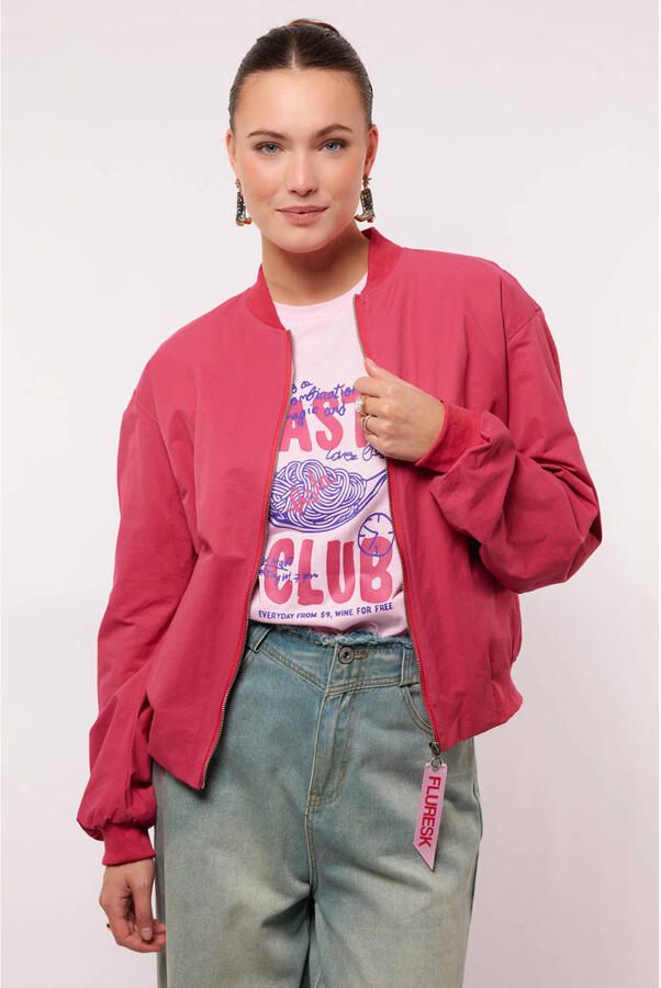 FLURESK bomberjack roze