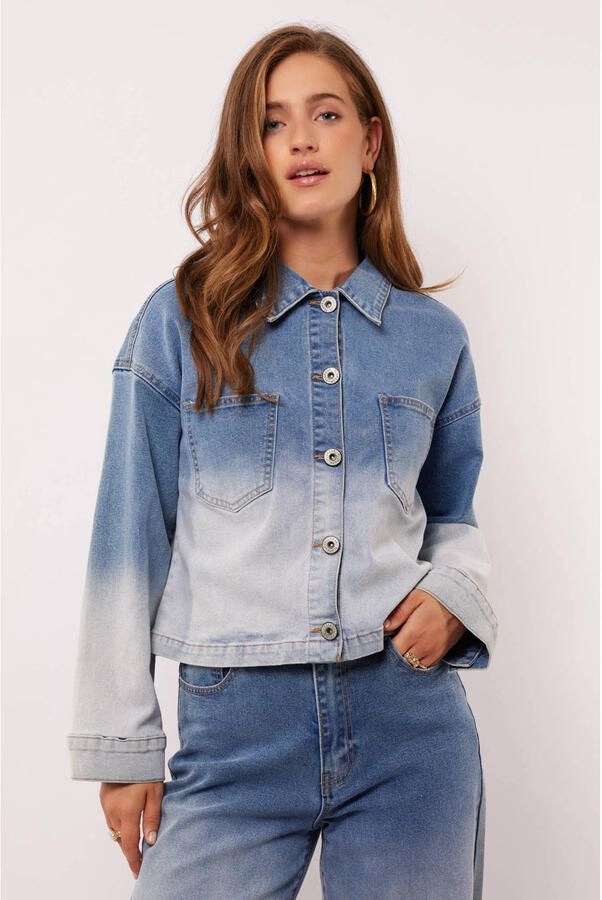 FLURESK denim spijkerjas light blue denim