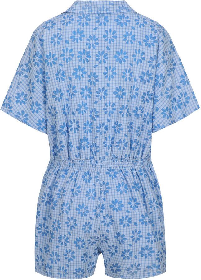 FLURESK gebloemde playsuit blauw - Foto 2