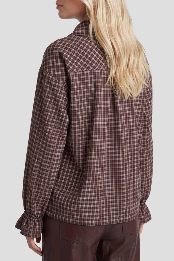 FLURESK geruite blouse bruin - Foto 2