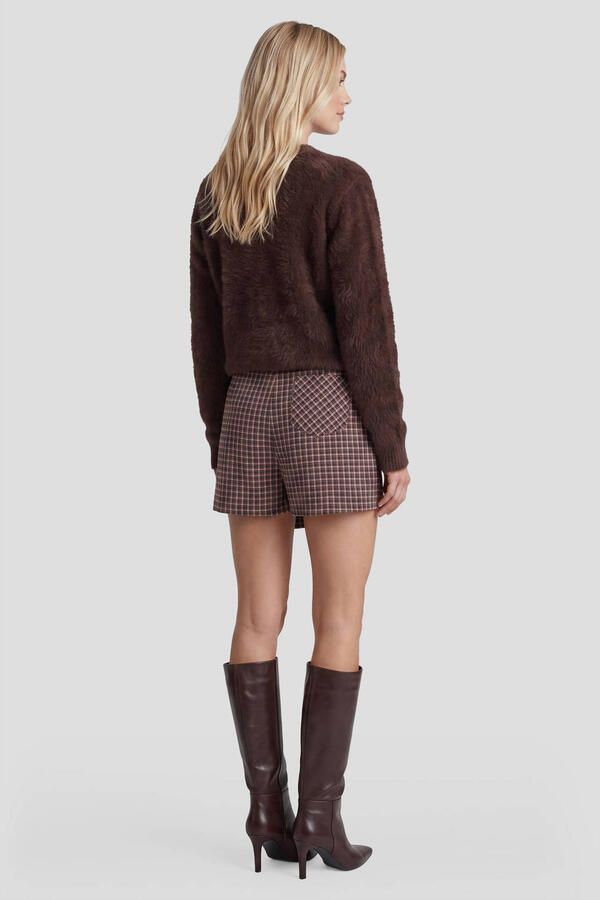 FLURESK geruite skort bruin - Foto 3