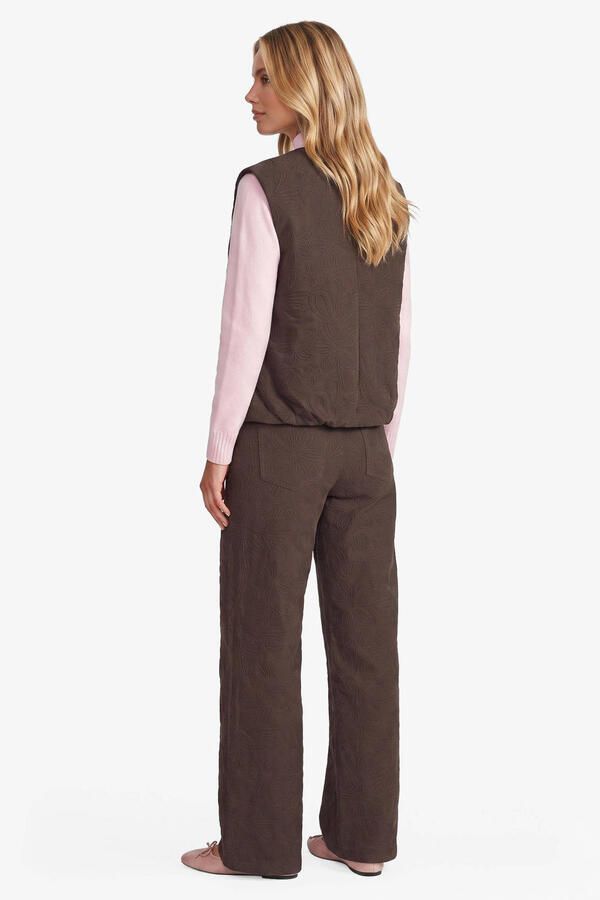 FLURESK gilet met borduursels bruin - Foto 2