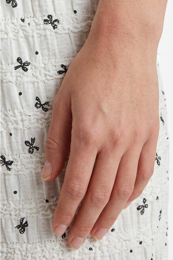 FLURESK straight broek met print ecru - Foto 2