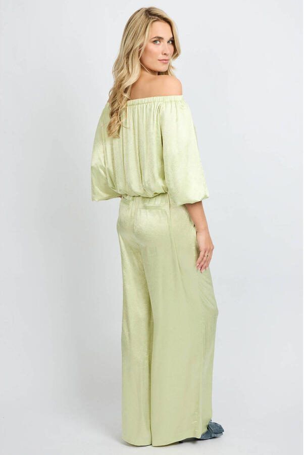 FLURESK straight regular waist casual broek lichtgroen - Foto 2