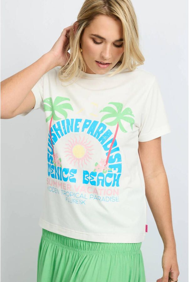 FLURESK T-shirt ecru - Foto 3