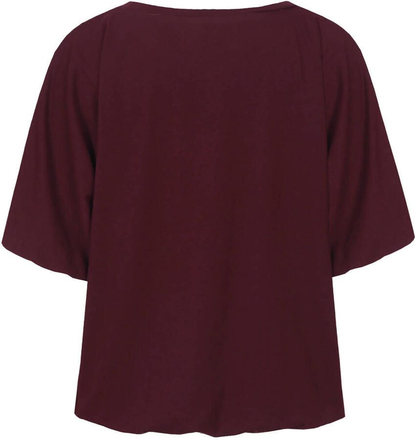 FLURESK T-shirt met print donkerrood - Foto 2