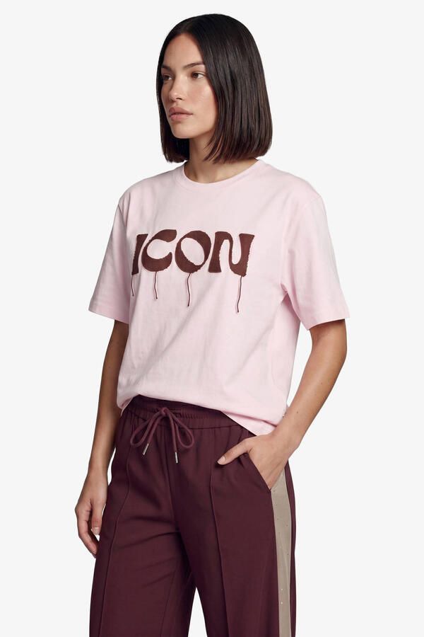 FLURESK T-shirt met print roze