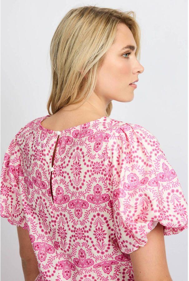 FLURESK top broderie roze - Foto 2