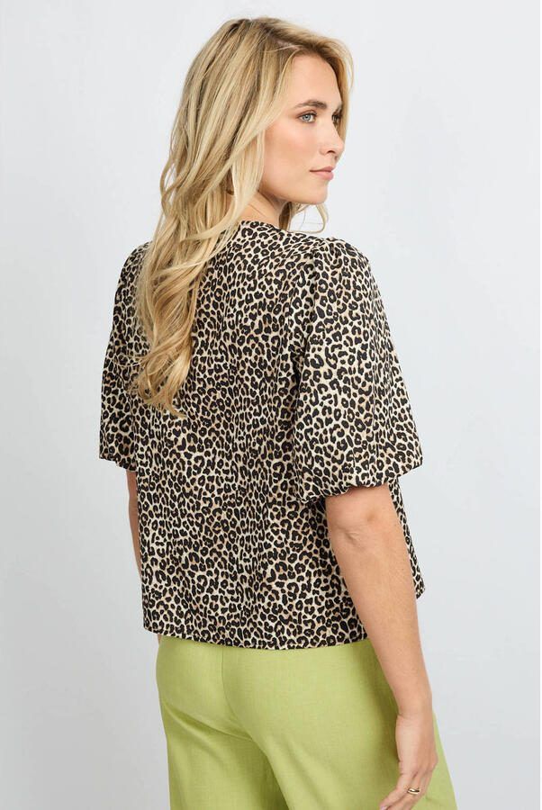 FLURESK top met panterprint zwart - Foto 3