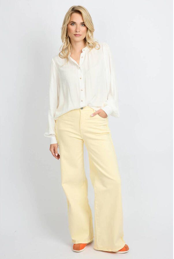 FLURESK Verina pants straight leg jeans lichtgeel