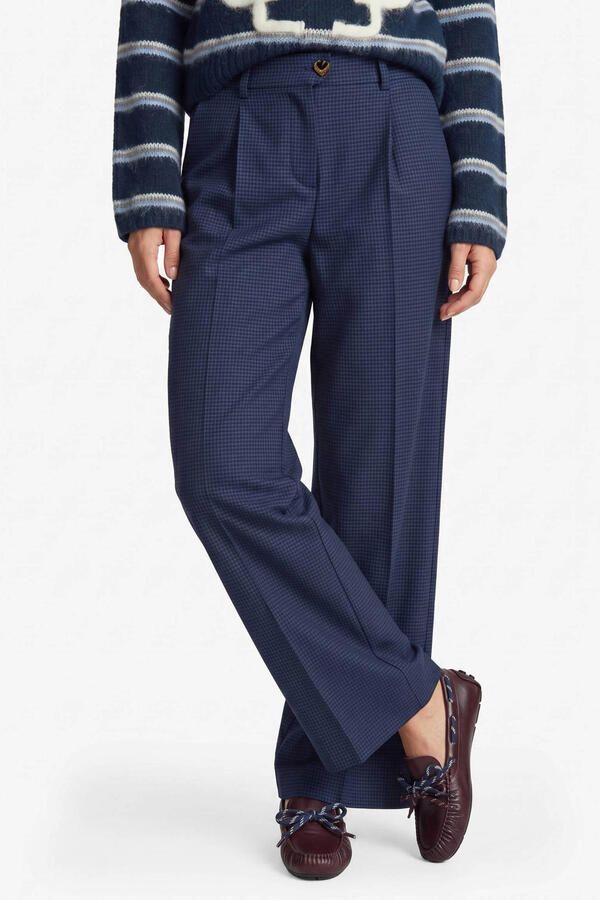 FLURESK wide leg broek blauw
