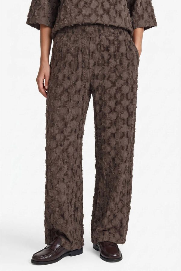 FLURESK wide leg broek bruin