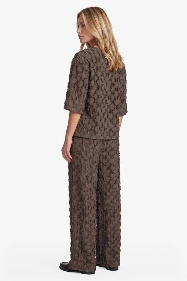FLURESK wide leg broek bruin - Foto 2