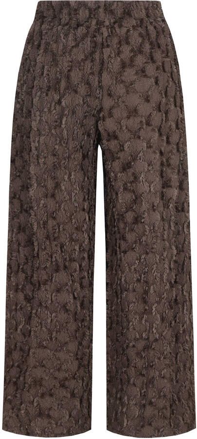 FLURESK wide leg broek bruin - Foto 3