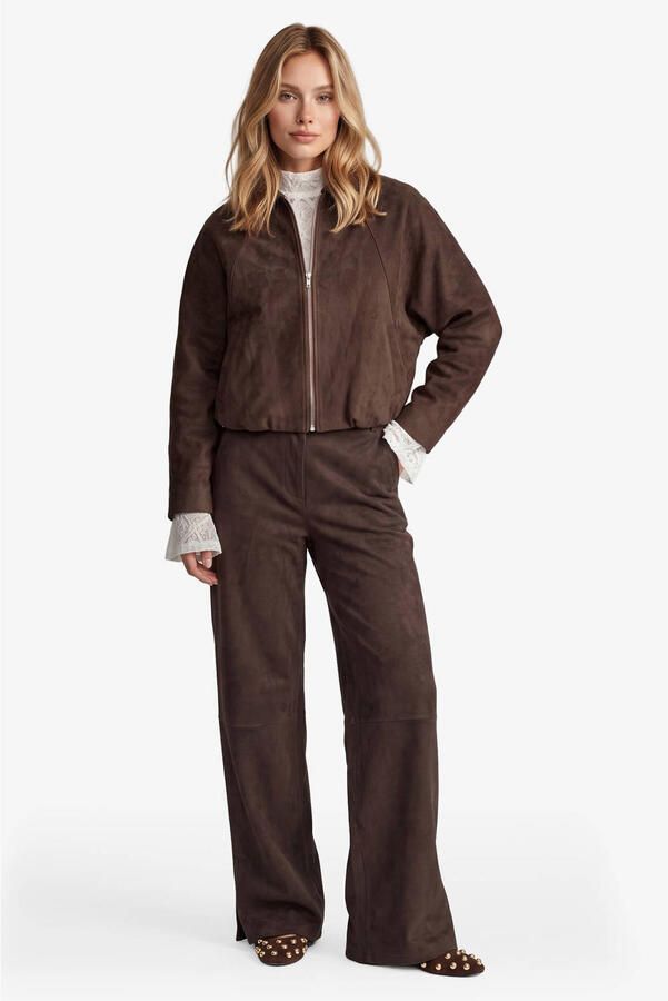 FLURESK wide leg broek bruin - Foto 2