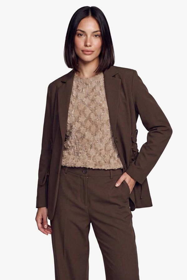 FLURESK wide leg broek bruin - Foto 2