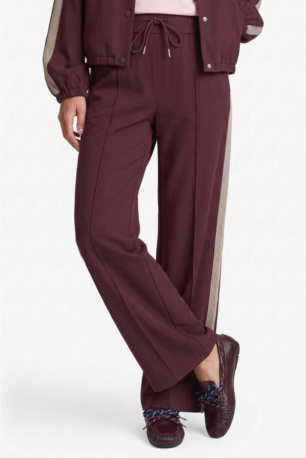 FLURESK wide leg broek donkerrood
