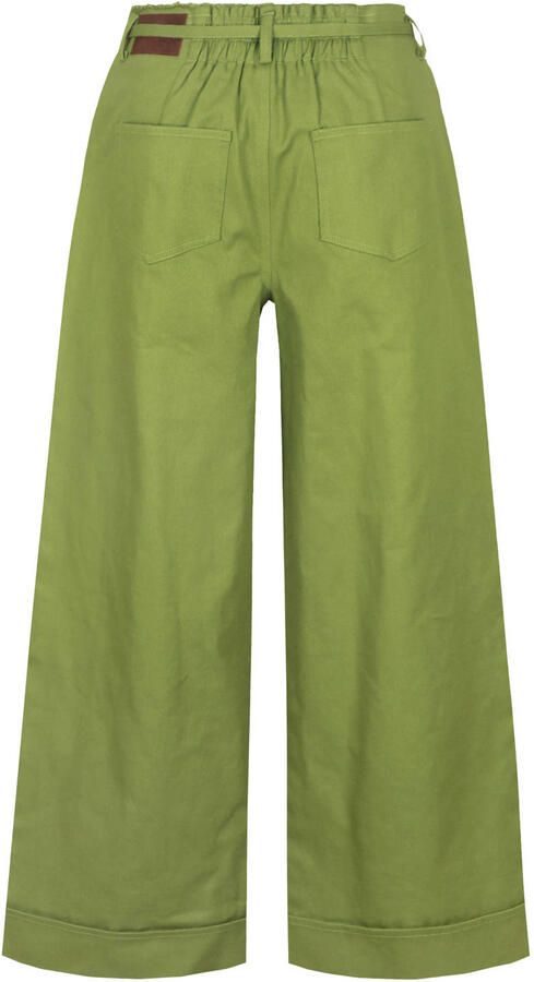 FLURESK wide leg broek groen - Foto 3