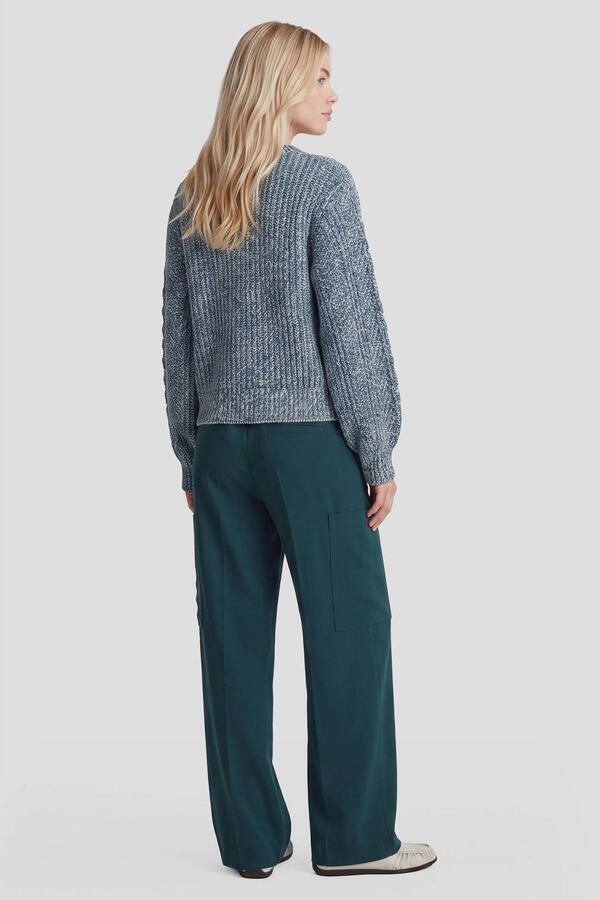 FLURESK wide leg broek petrol - Foto 2