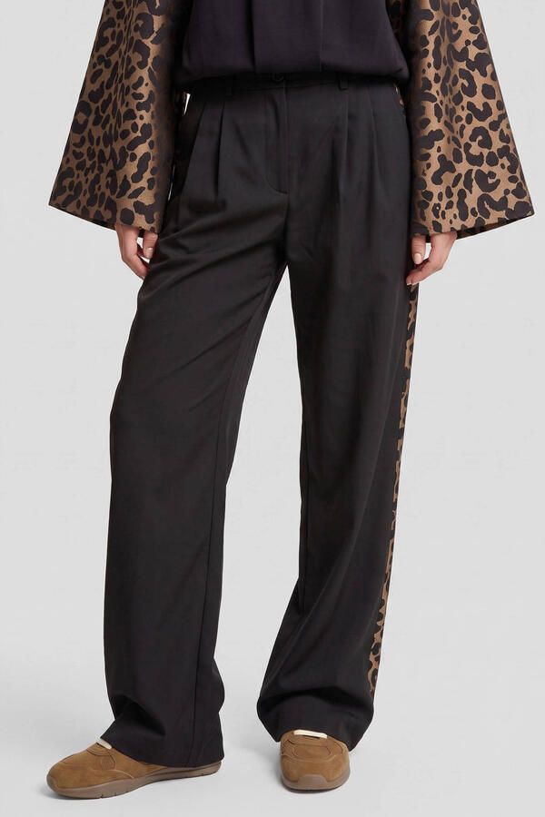 FLURESK wide leg broek zwart